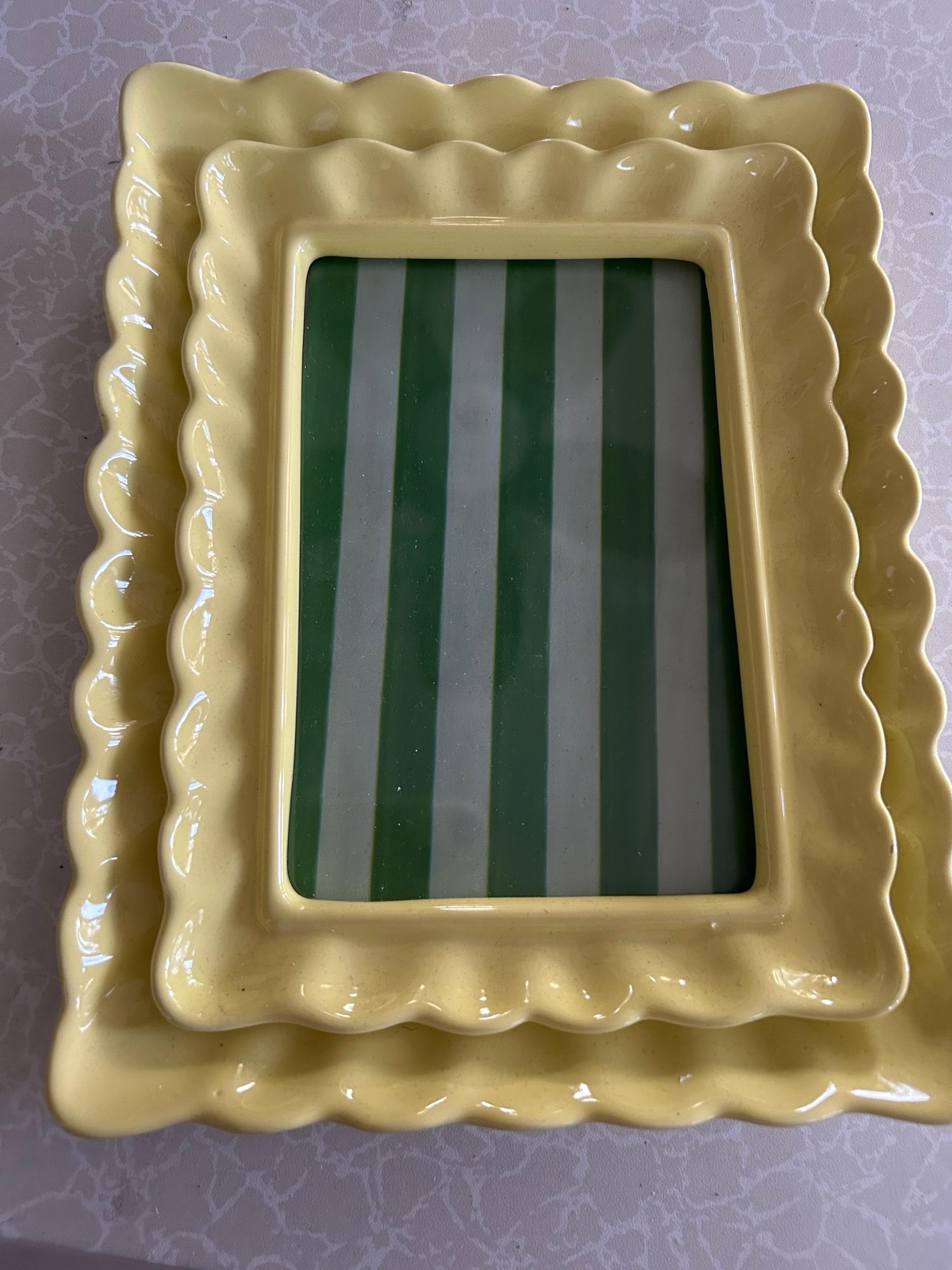 Set of 4 Anthropologie Ceramic Picture Frames