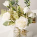 Fake Flowers with Vase Silk Roses Artificial Flowers gift White