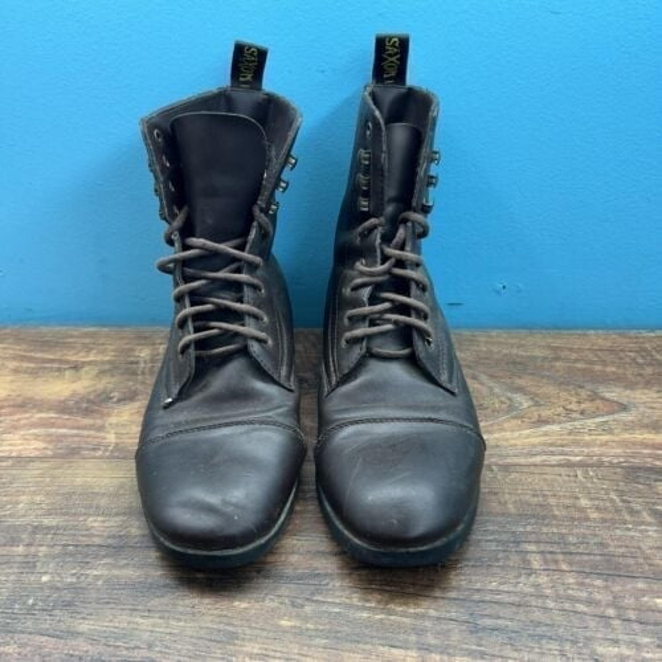 Saxon Equestrian Womens Lace Up Boots Size 7.5 Brown