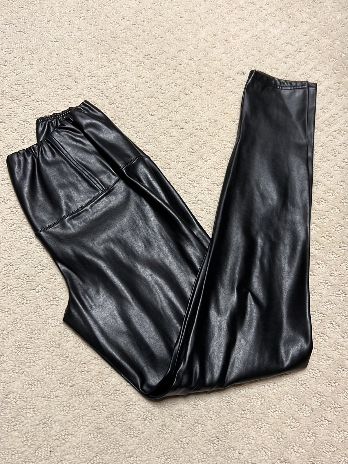faux leather pants