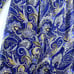 Alice+Olivia Dress Women Sz L Blue Cari Mosaic Paisley Off-Shoulder Fairy