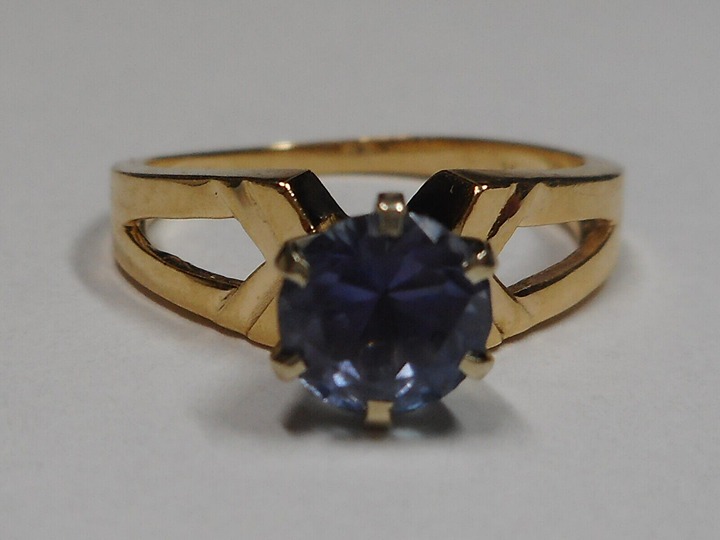 Blue Tanzanite Gemstone Ring Size 6 1/8