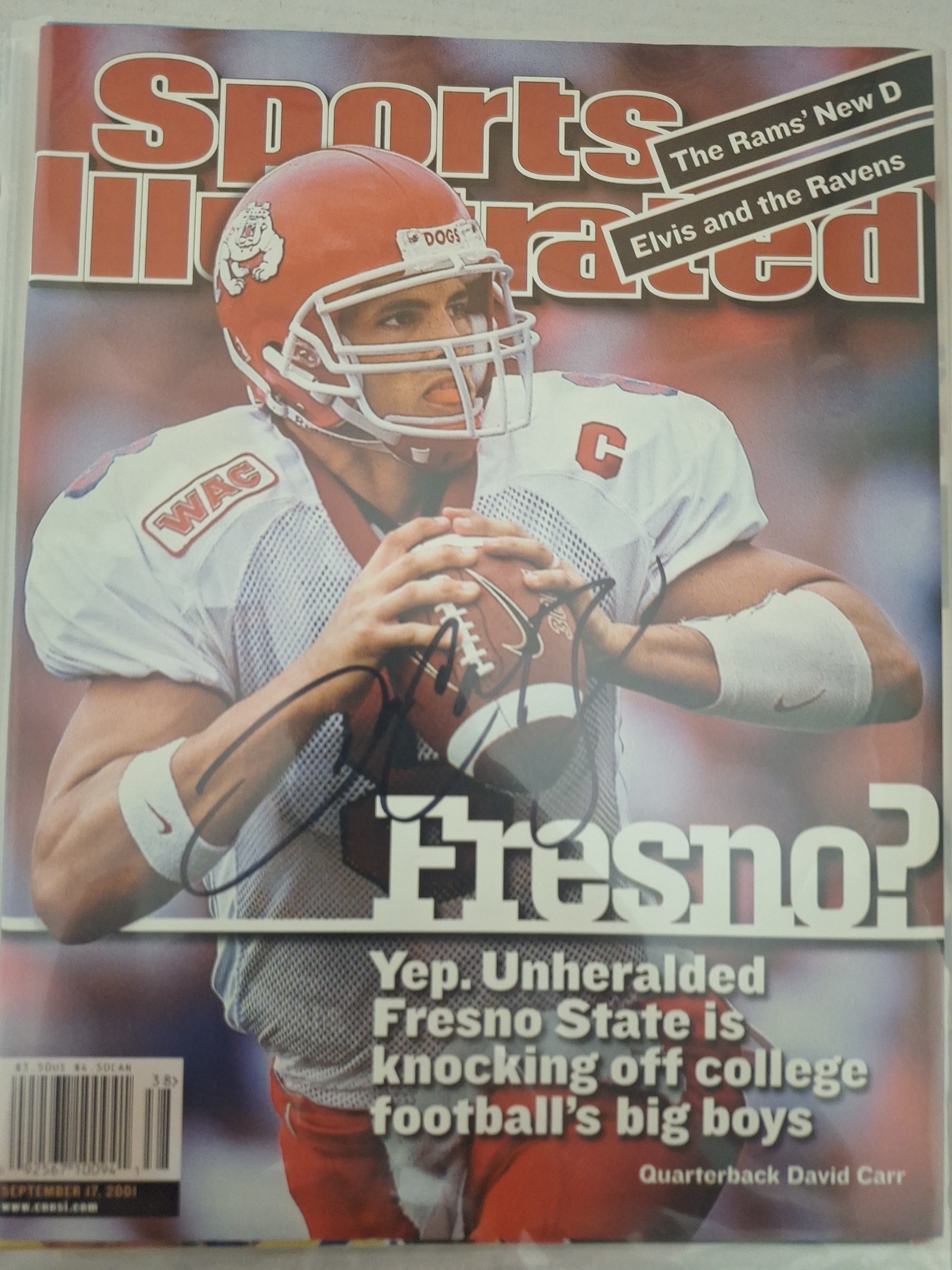 David carr autograph sports illustrated magazine