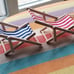 4 set 1/12 scale Dollhouse Beach ocean chair Set furniture