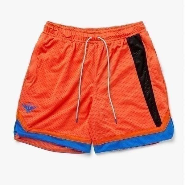 Puma Melo One Stripe Basketball Shorts Orange Blue Dragon Ball Z Men's XL Lined
