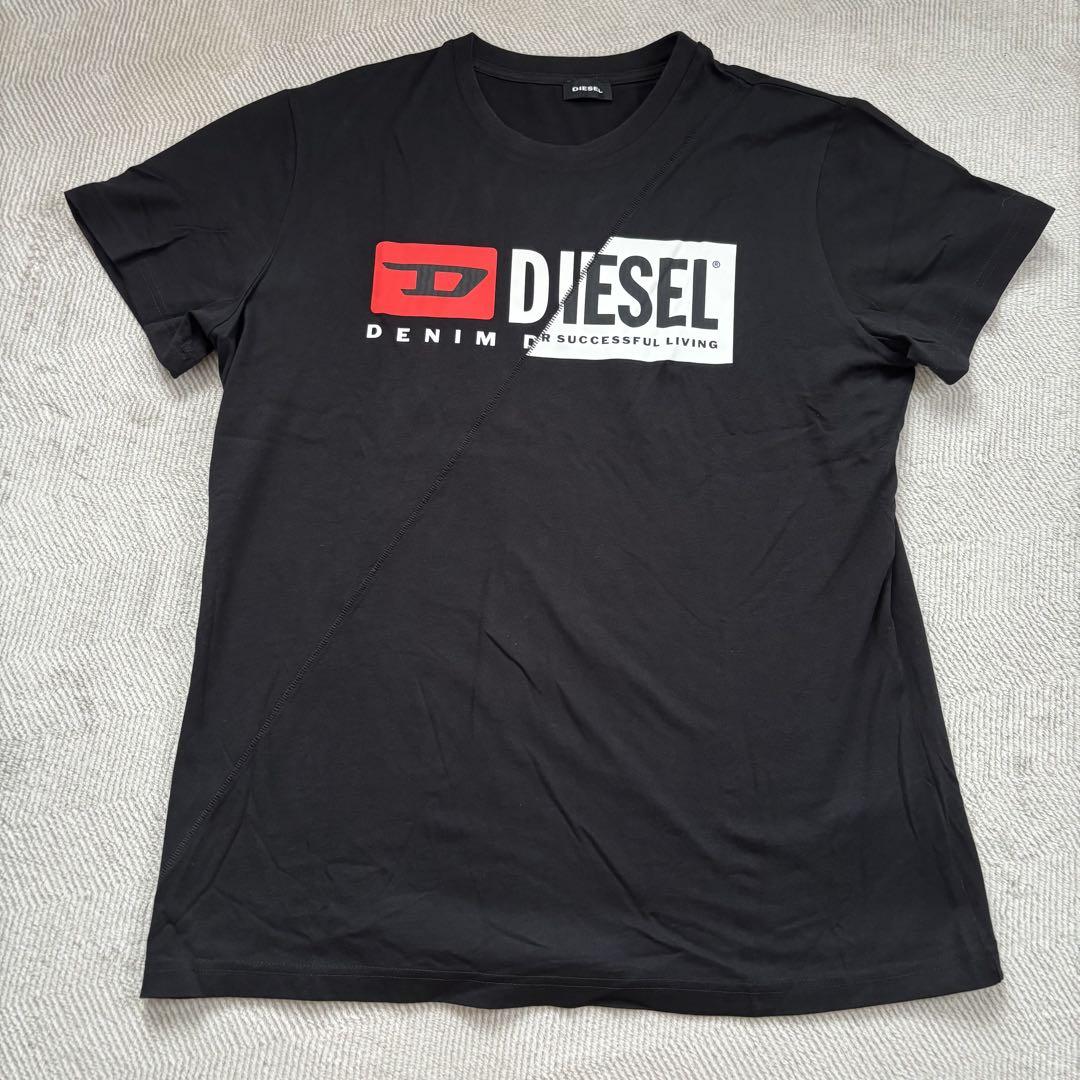 Diesel W logo black T-shirt, size XL