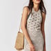Free people beach beige crocheted knit mini cover up dress