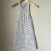 Free people beach beige crocheted knit mini cover up dress
