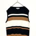 【GLOBAL WORK】 Sleeveless Summer Knit, Striped, Washable, Versatile