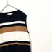 【GLOBAL WORK】 Sleeveless Summer Knit, Striped, Washable, Versatile