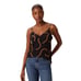 Amour Vert Barlow washable silk cami in caramel waves 2X