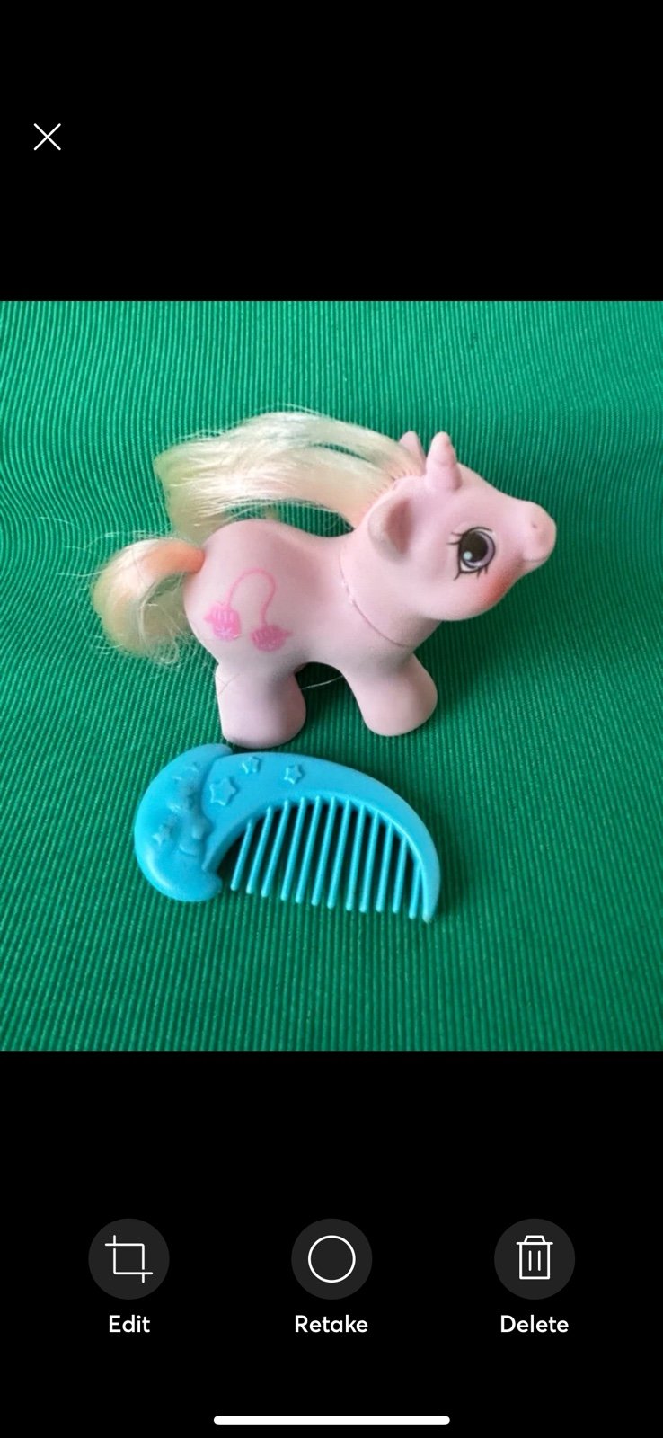 Vintage My Little pony Sniffles w mittens 1987 baby newborn bonus moon com