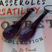 Le Creuset Cassis Purple Asian Chinese Soup Spoon Spoons 6 Set of 2 Authentic