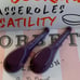 Le Creuset Cassis Purple Asian Chinese Soup Spoon Spoons 6 Set of 2 Authentic