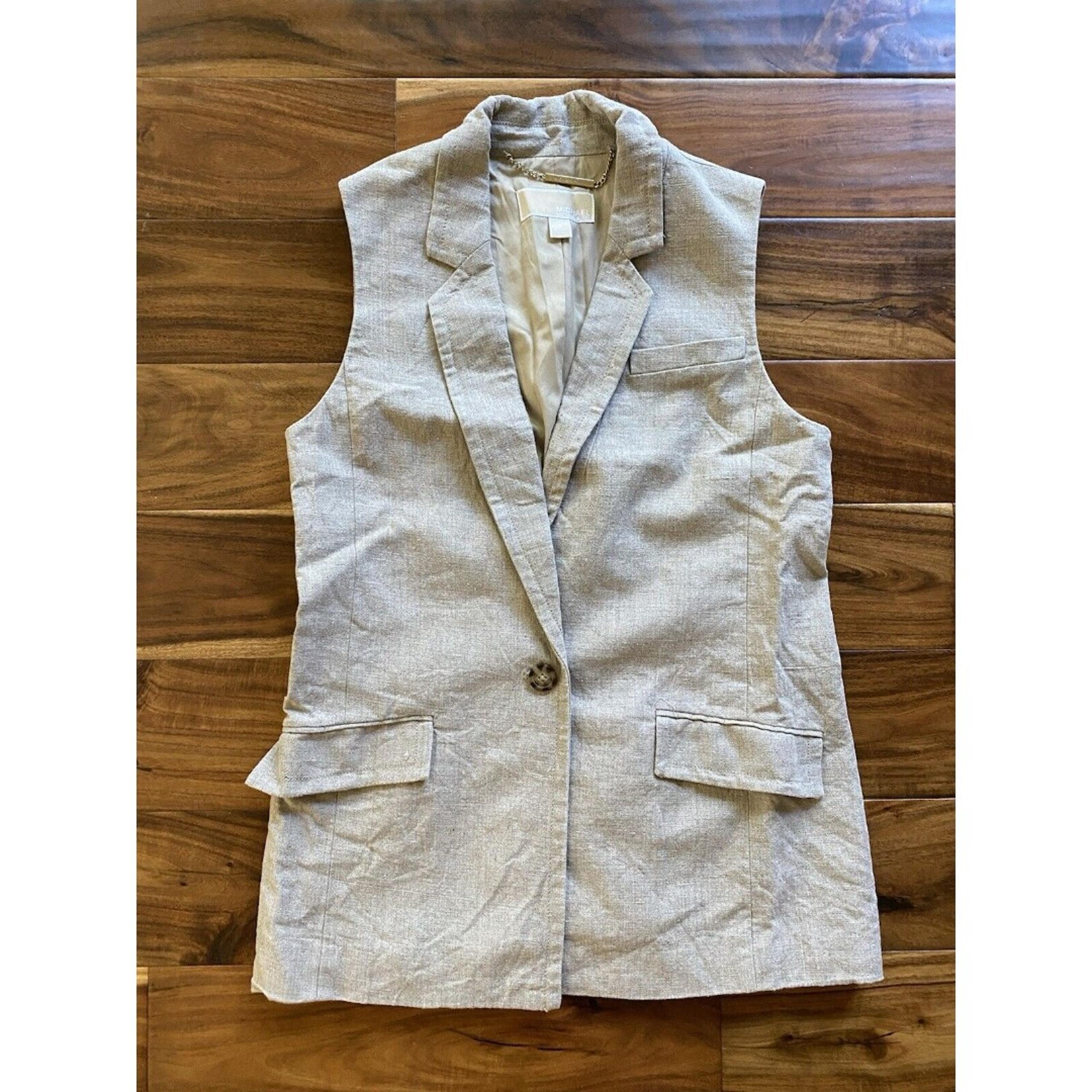 Michael Kors Women Linen Vest Size Small Unworn #77