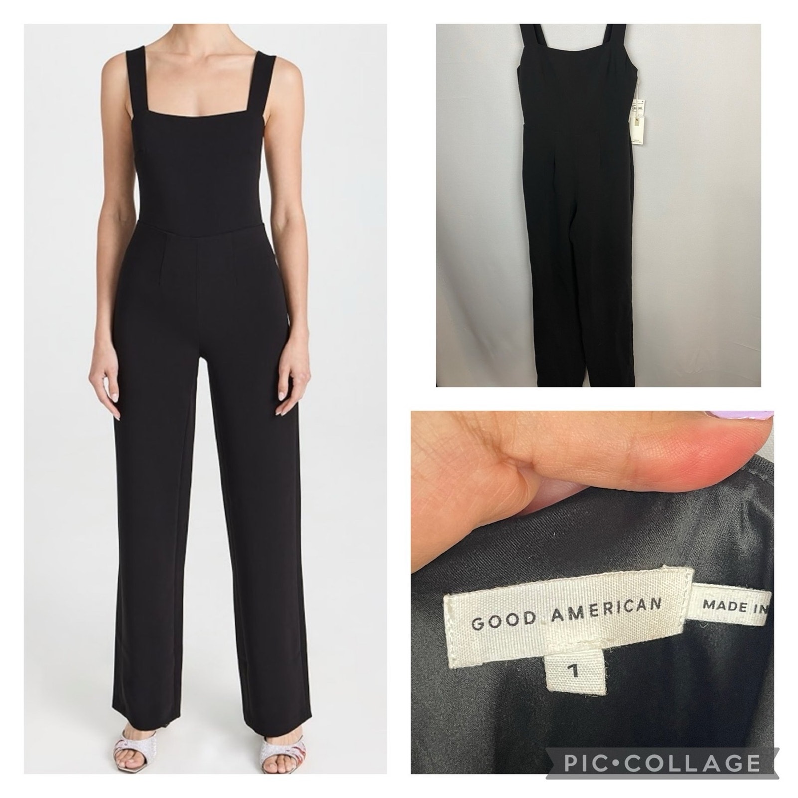Good American Luxe Suiting Column Jumpsuit size..1 NWT