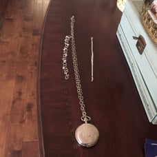 Pocket Watch Necklace Two Braclets