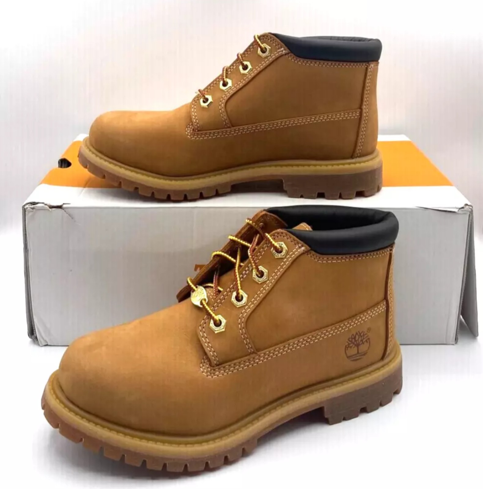 Timberland Women's Nellie Waterproof Chukka Boots Wheat Nubuck US Size 6W