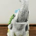Outdoor Elephant Sculpture Statue - Solar Garden Elephant with 7 LED Succulent