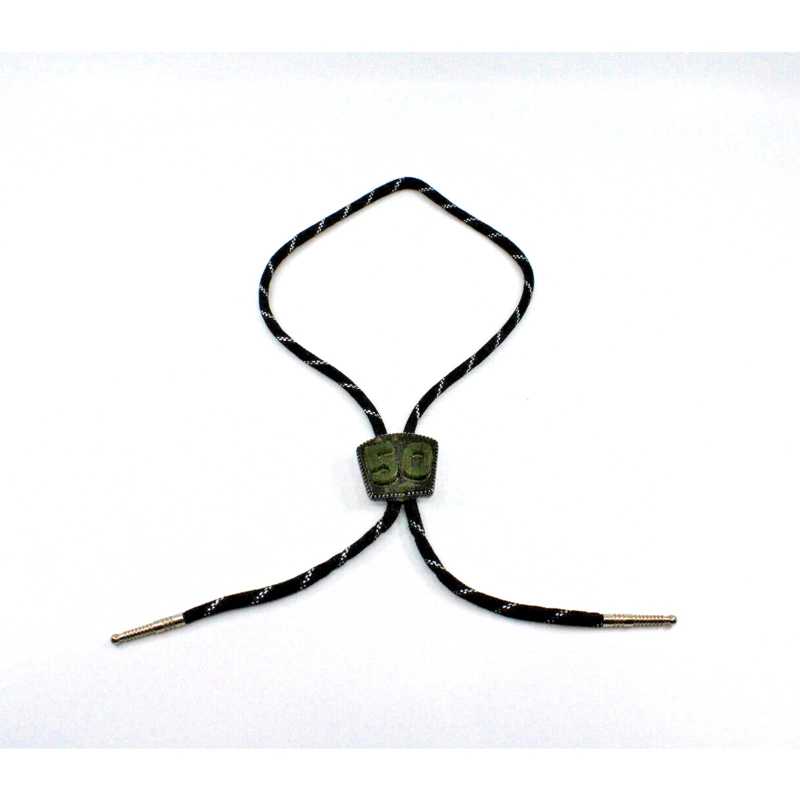 A2 Cool Serling Silver 37 gram Vintage BOLO Tie Green 50