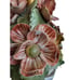 Mid Century Italian Handmade Porcelain Floral Flower Vase Bouquet Tbl. Lamp 25