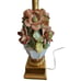 Mid Century Italian Handmade Porcelain Floral Flower Vase Bouquet Tbl. Lamp 25