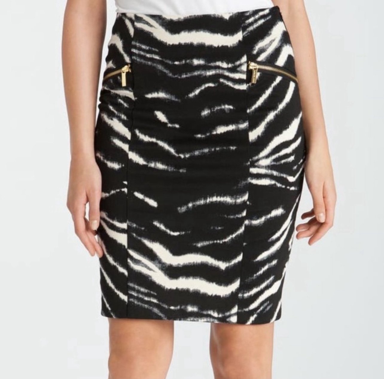 Michael Kors Zebra Pencil Skirt, Sz 8