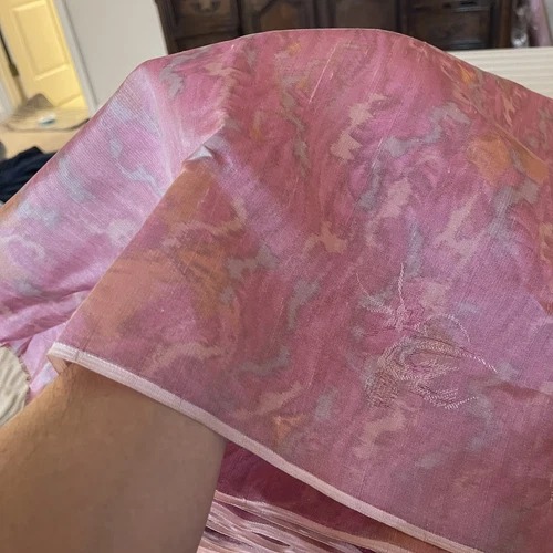 SILK PINK MULTICOLOR, FABRIC 6 Yards x 22 Inches Wide or 216 Inches x 22 Wide