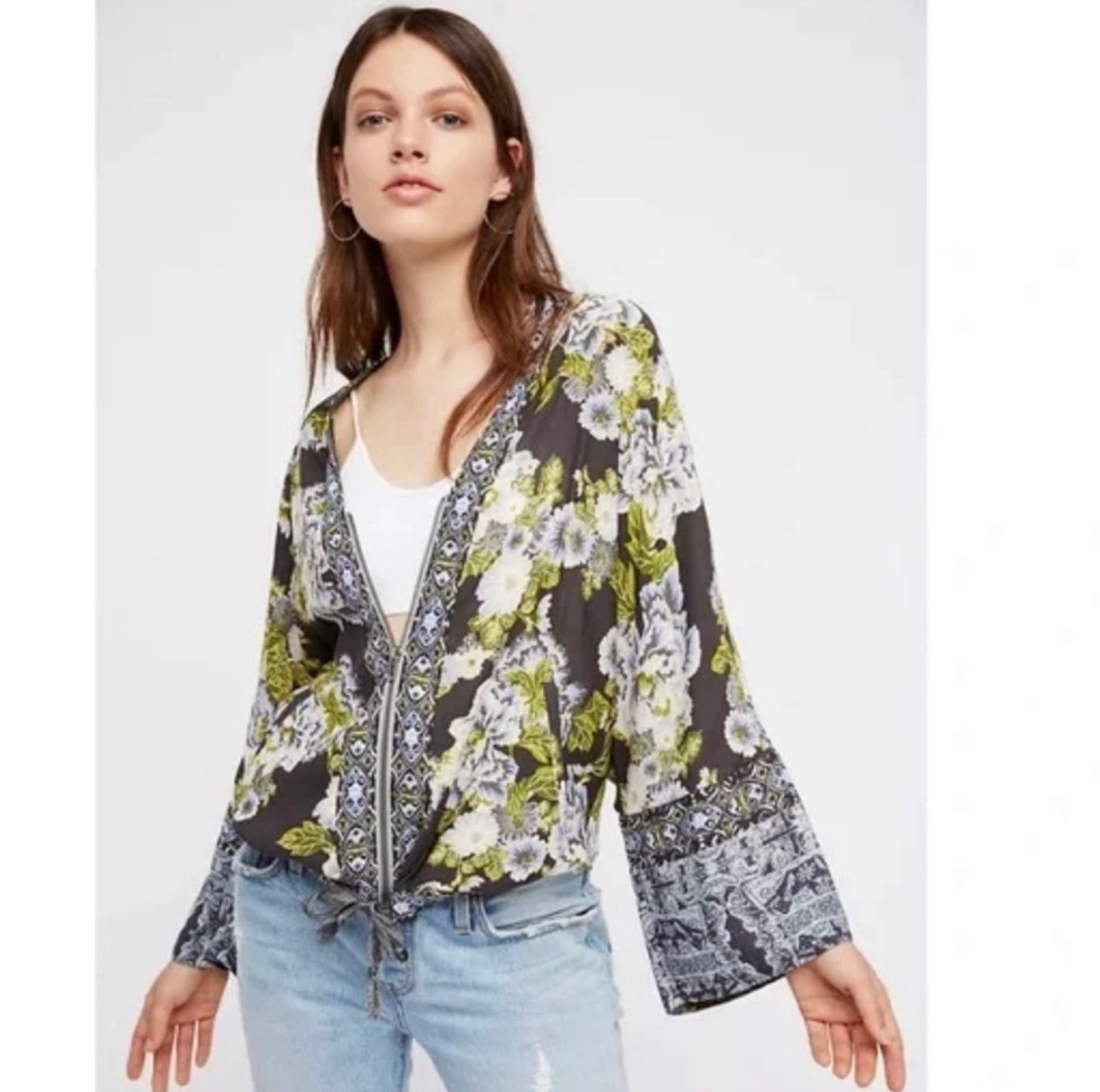 Free People Womens Wildflower Cinched Kimono Sweater size XS/S to medium