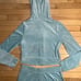 NEW! JUICY COUTURE Velour OG Bling Tracksuit Set Pastel Turquoise Size M