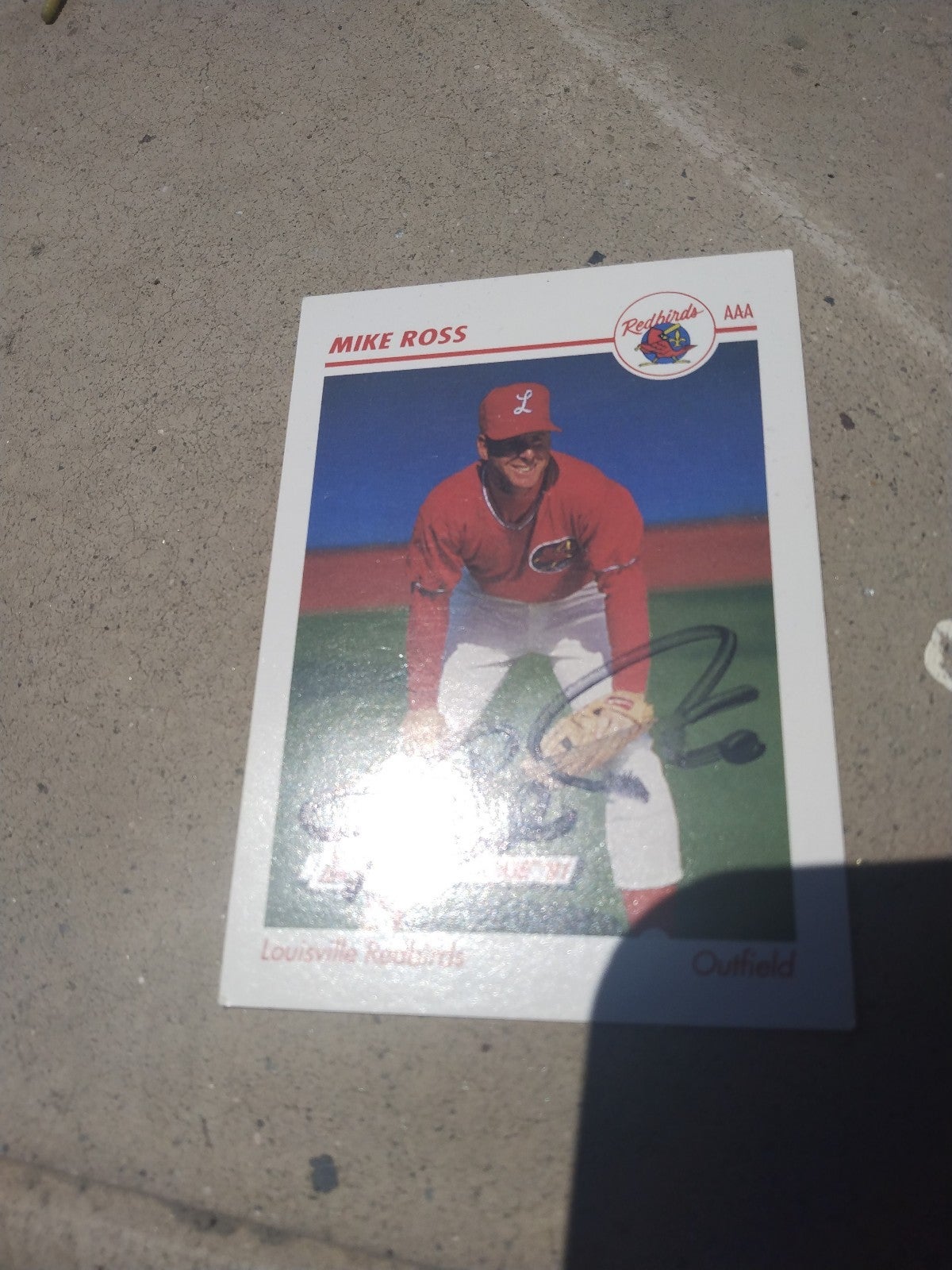 Mike Ross baseball card signed