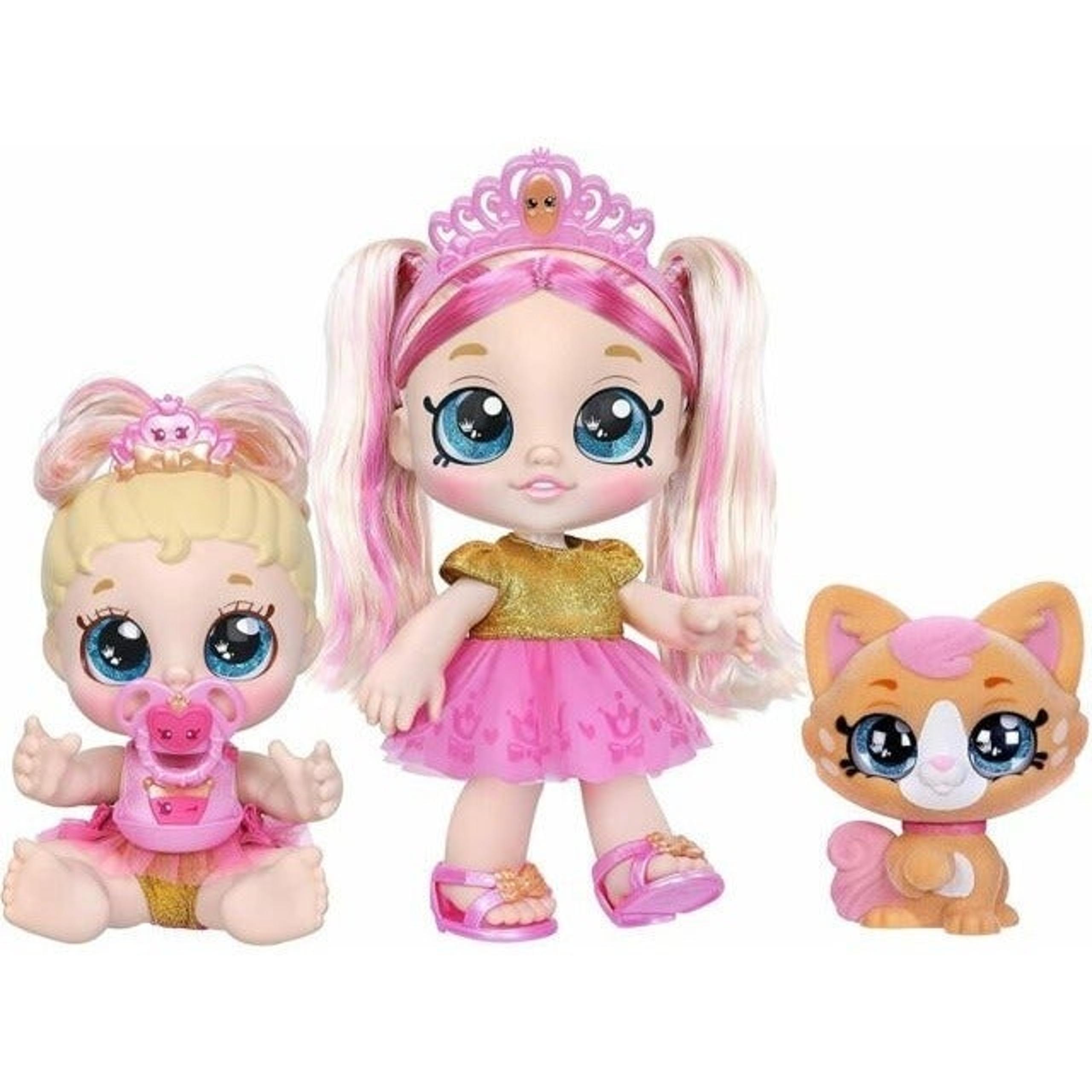 Kindi Kids Scented Sisters Pawsome Royal Family - 2 Dolls and Pet New 2021