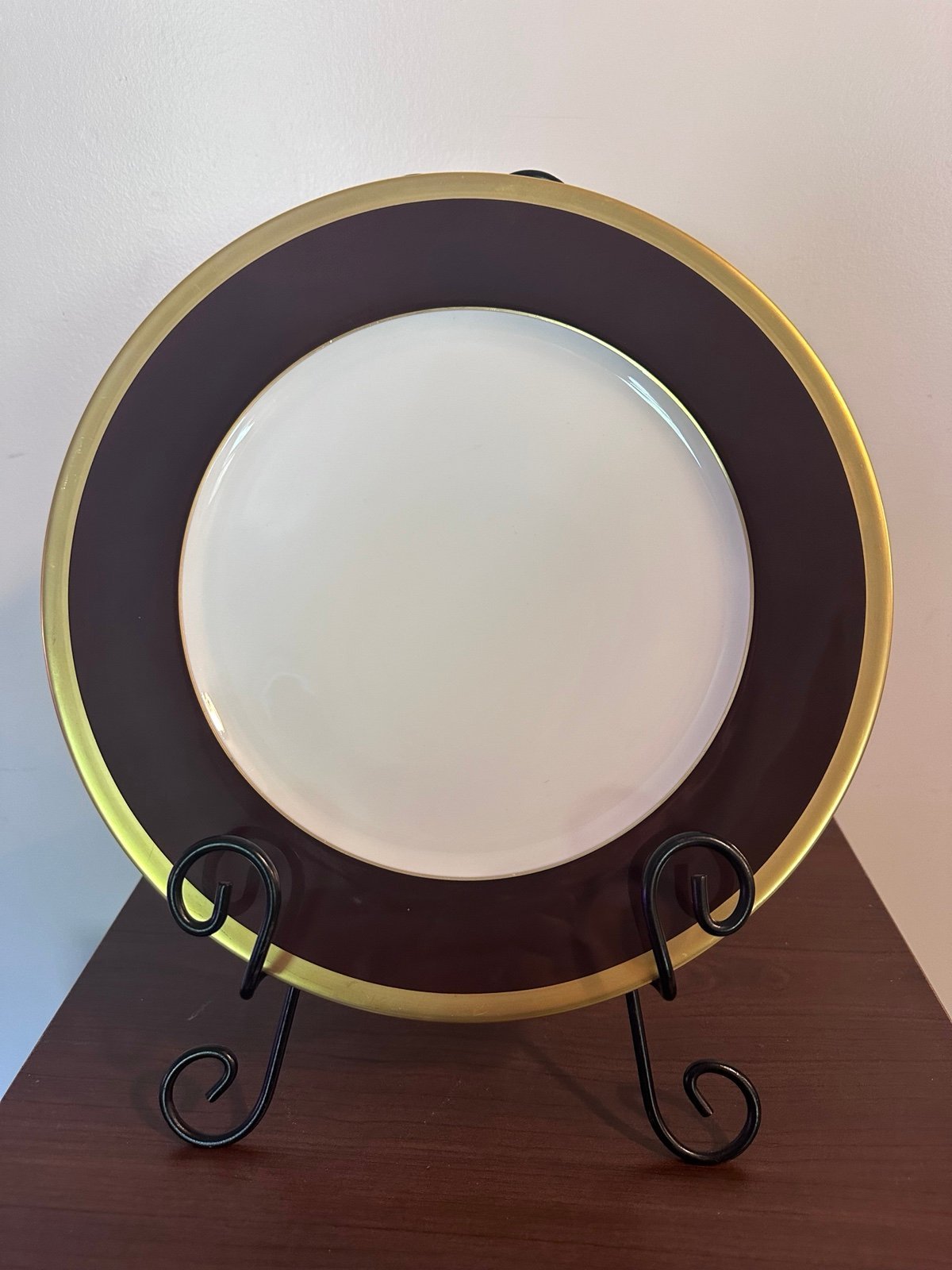 Haviland - Chocolat / Gold Rim Laque de Chine Service Plate/Charger NEW!
