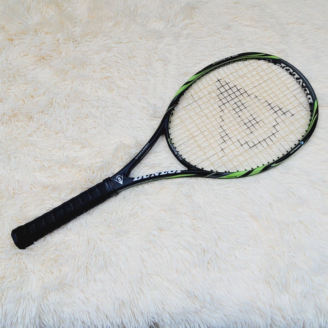 Dunlop biomimetic 400 4 3/8 tennis Racket green black HM carbon