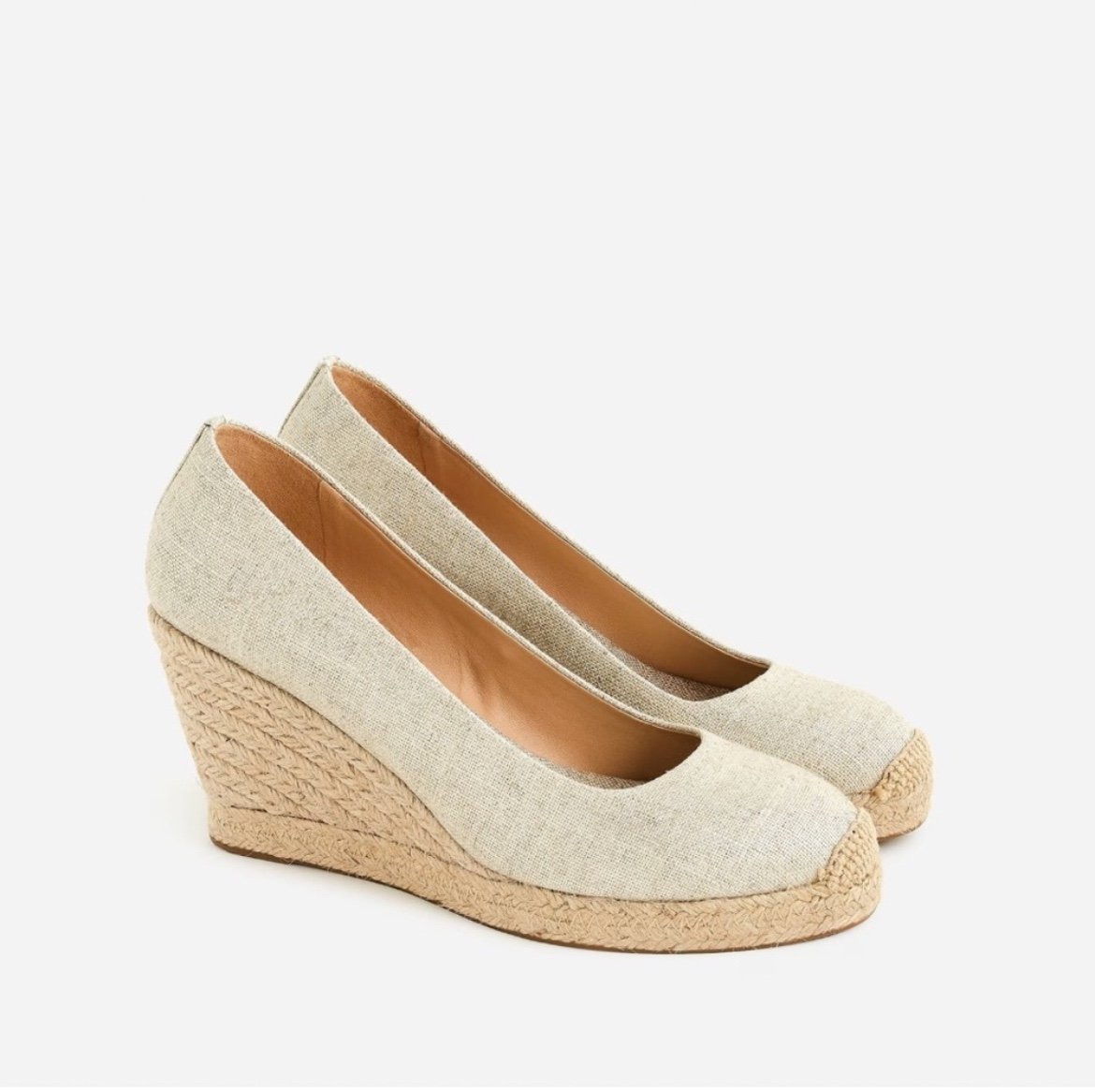 NEW! J.Crew Seville Espadrille Wedges in Metallic Canvas