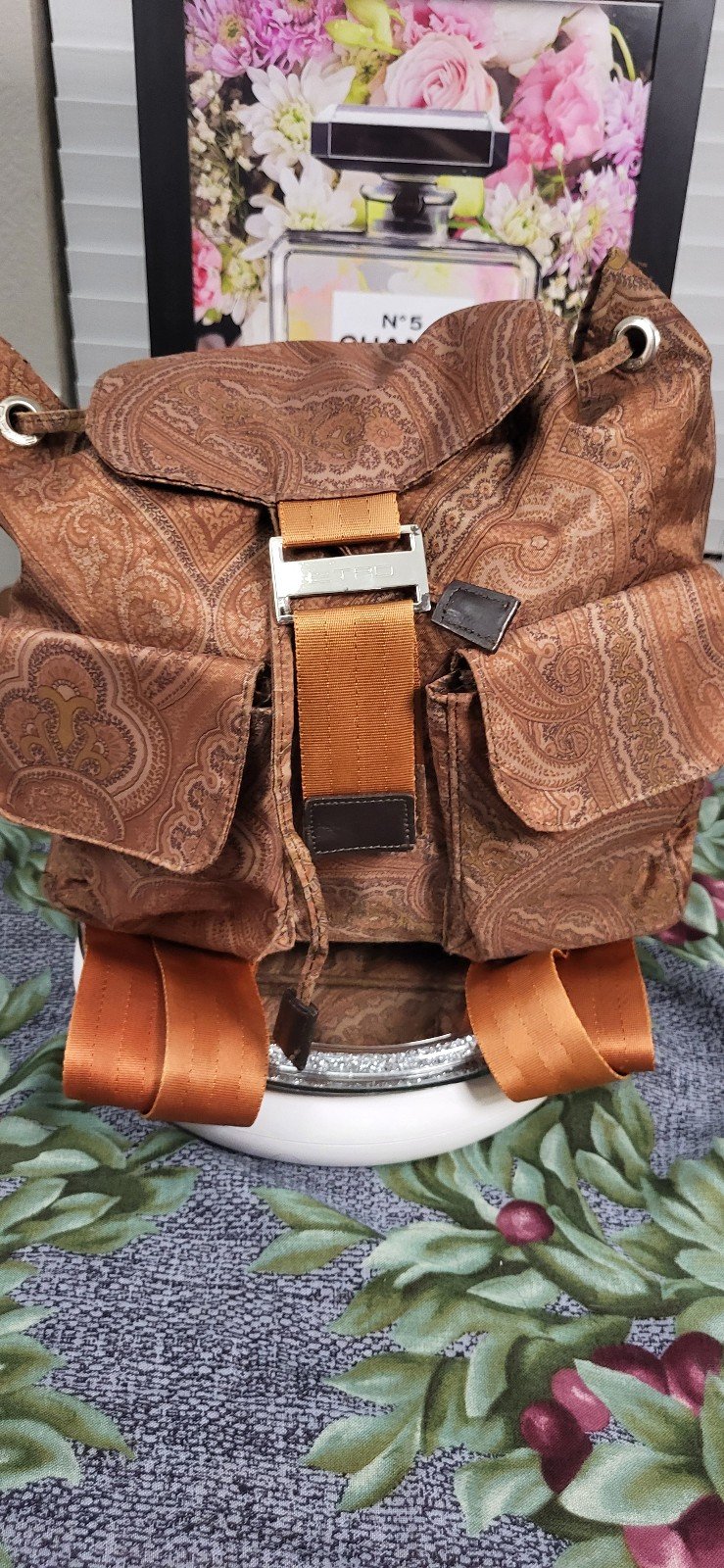 ETRO paisley print backpack