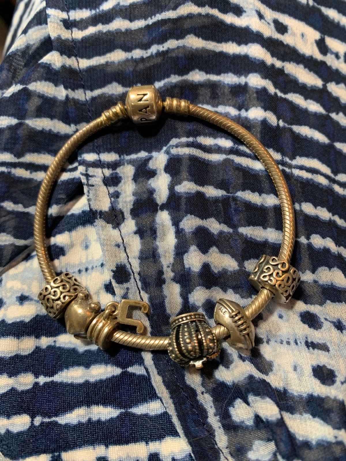 Pandora .925 Sterling Silver Bracelet w/ Charms