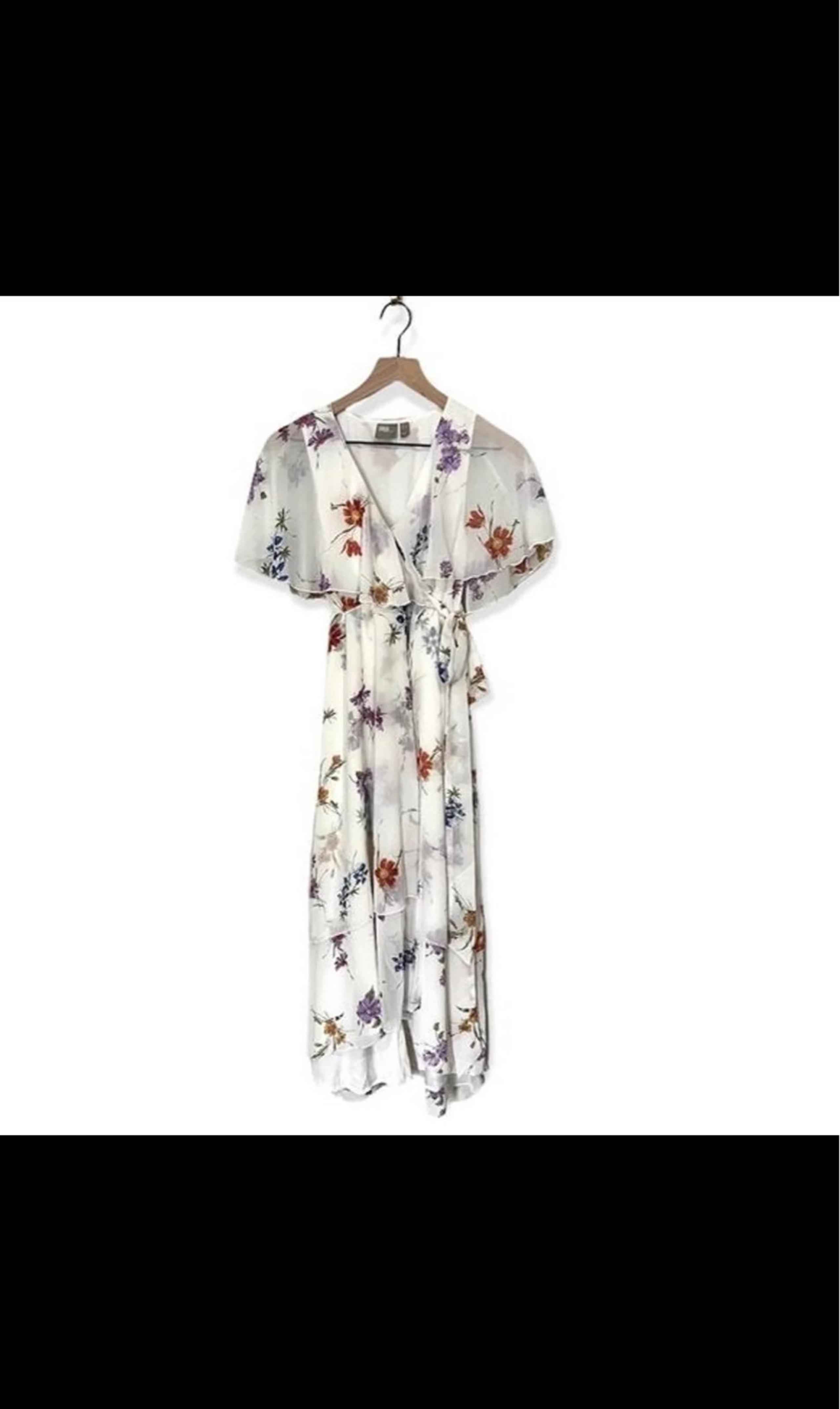Asos Maternity midi floral dress with flutter sleeves