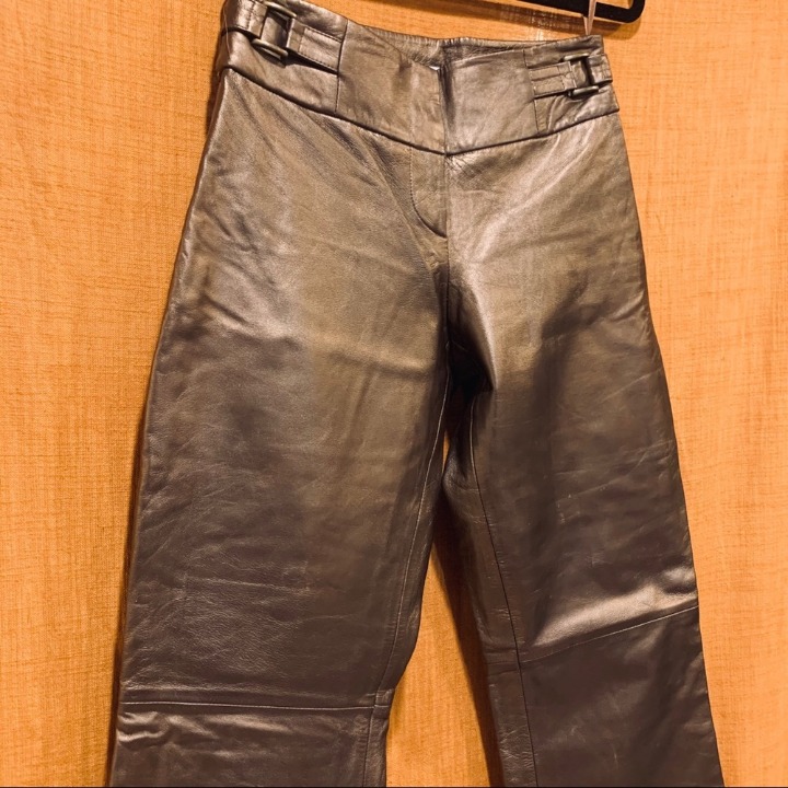 Caché Vintage Bronze Leather Pants