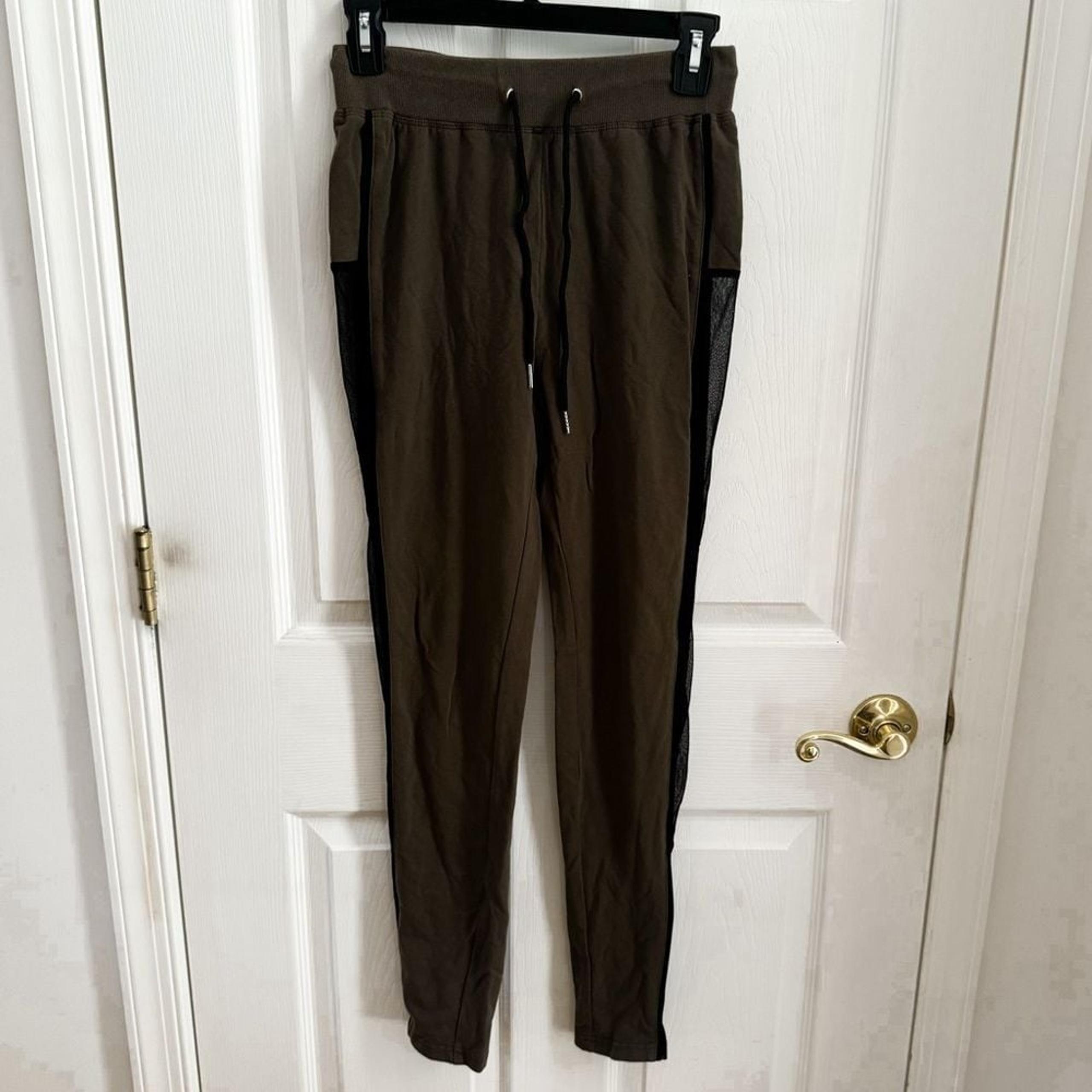 Hot Miami Styles tie waist joggers mesh side details