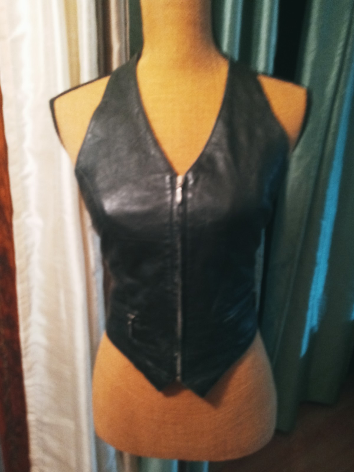 Ladies Leather Halter Top