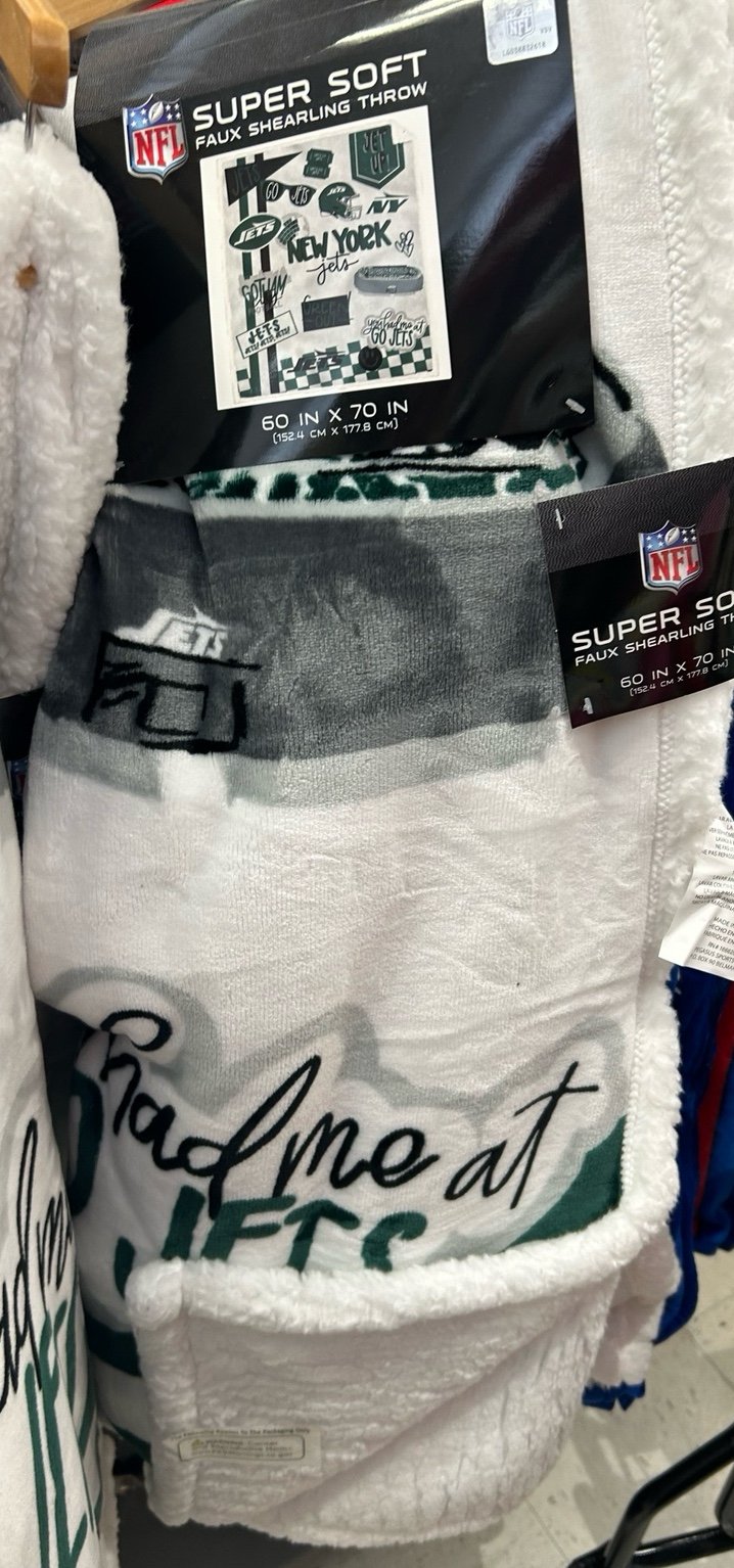 Jets blanket nwt 60x70