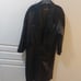 VINTAGE CHARLES KLINE Women's Black 100% Genuine Leather Trench Coat Size Medium