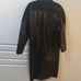 VINTAGE CHARLES KLINE Women's Black 100% Genuine Leather Trench Coat Size Medium