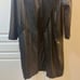 VINTAGE CHARLES KLINE Women's Black 100% Genuine Leather Trench Coat Size Medium