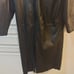 VINTAGE CHARLES KLINE Women's Black 100% Genuine Leather Trench Coat Size Medium