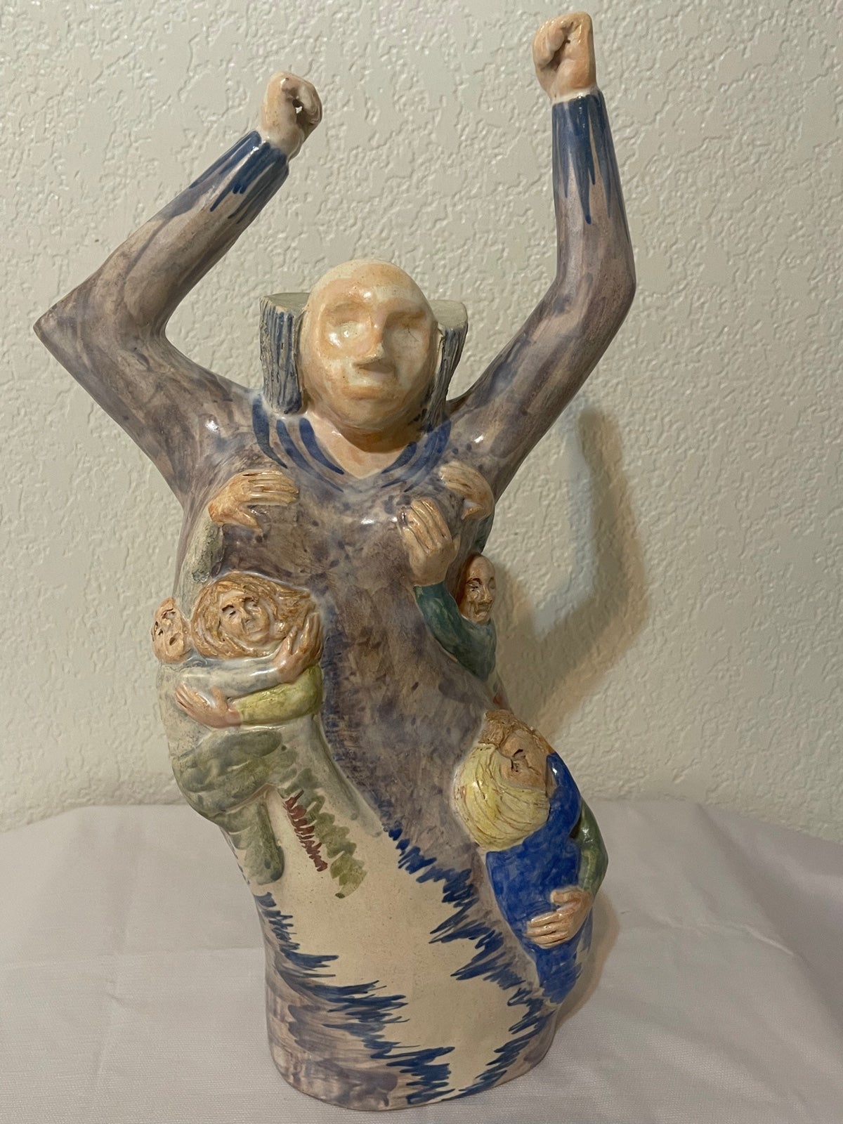 Vintage ‘Stories’ Teapot Marilyn Andrews Rare Sculpture Signed Unusual Pottery