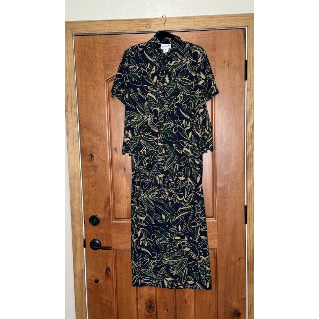 Pendleton Vintage Button Up Shirt & Skirt Outfit. Skirt Size 14 /Shirt Size 12