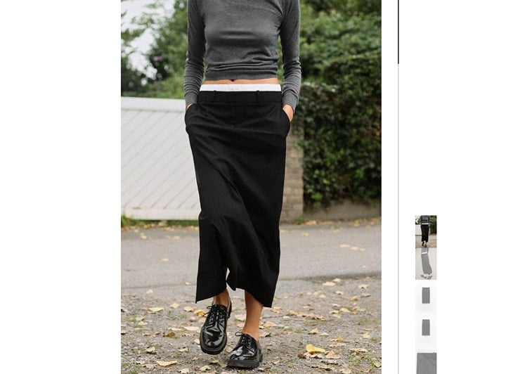 NWT ZARA BOXER WAIST TUBE SKIRT BLACK