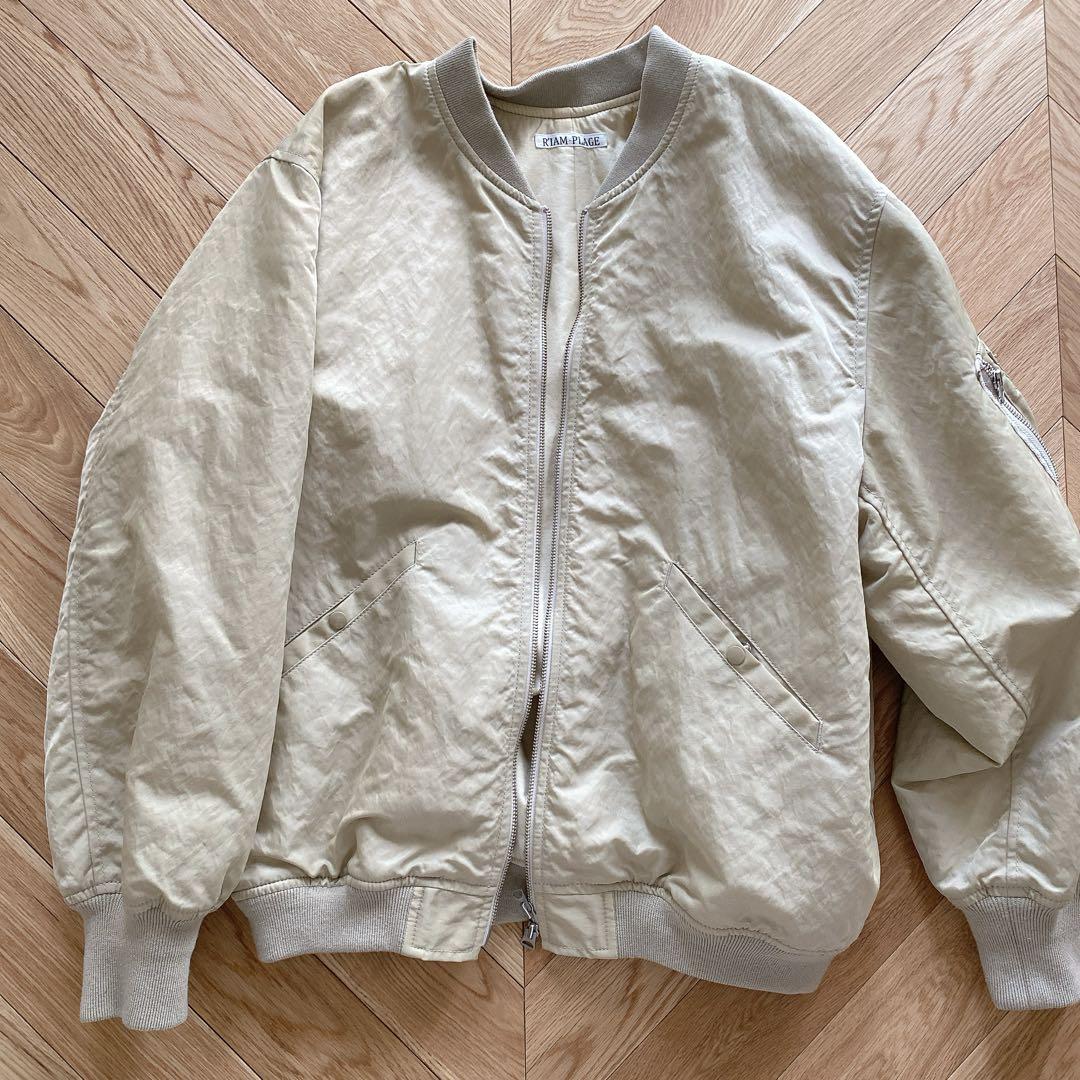 RIAM-PLAGE Beige MA-1 Jacket